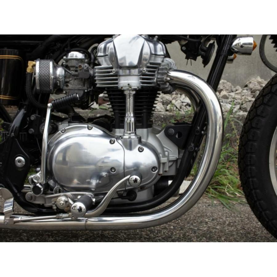 カワサキ W650/400 69トランペット フルエキ LOW モーターロック_3