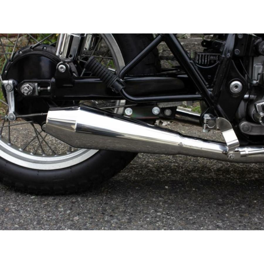 カワサキ W650/400 STDメガホン ショート フルエキ MID モーターロック_2