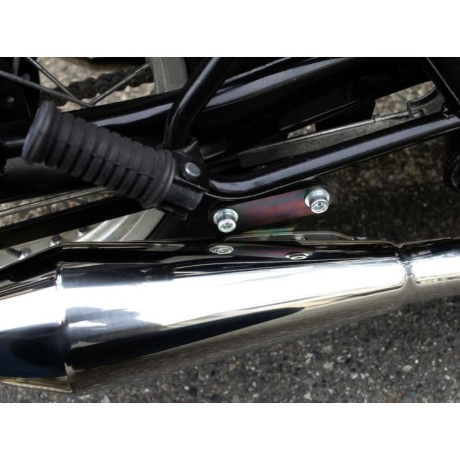 カワサキ W650/400 STDメガホン ショート フルエキ MID モーターロック_3