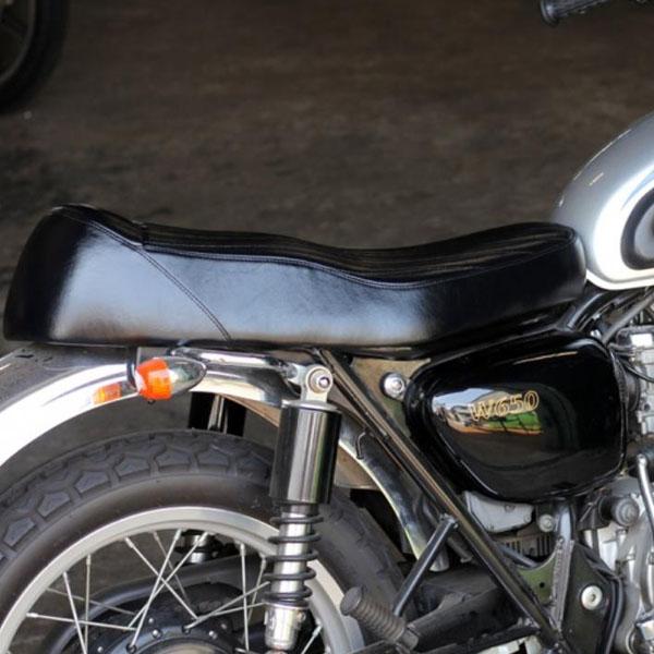 カワサキ W650/400/800 薄型ベーツタイプ TTシート モーターロック