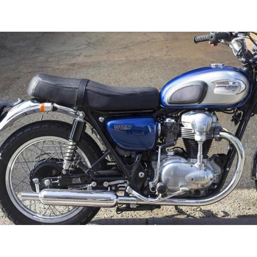 カワサキ W650/400/800 本革シート ブラック モーターロック カワサキ W650/400/800 本革シート ブラック モーターロック