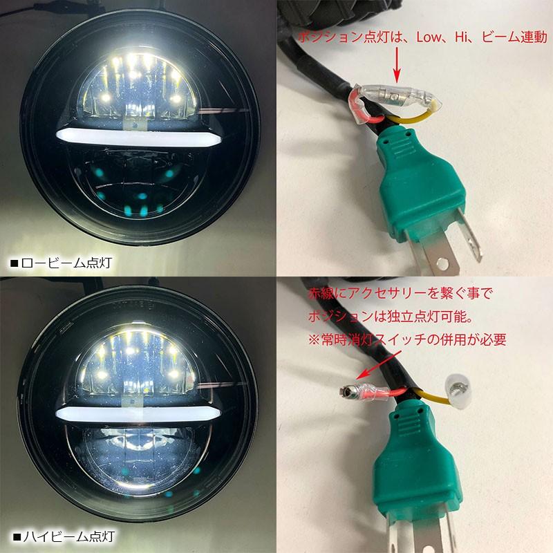 WMW) 5-3/4インチ リフレクターLEDヘッドライト MS-1057-B