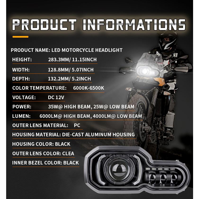 WMW) LED ヘッドライト コンバージョンキット BMW F650GS/F700GS