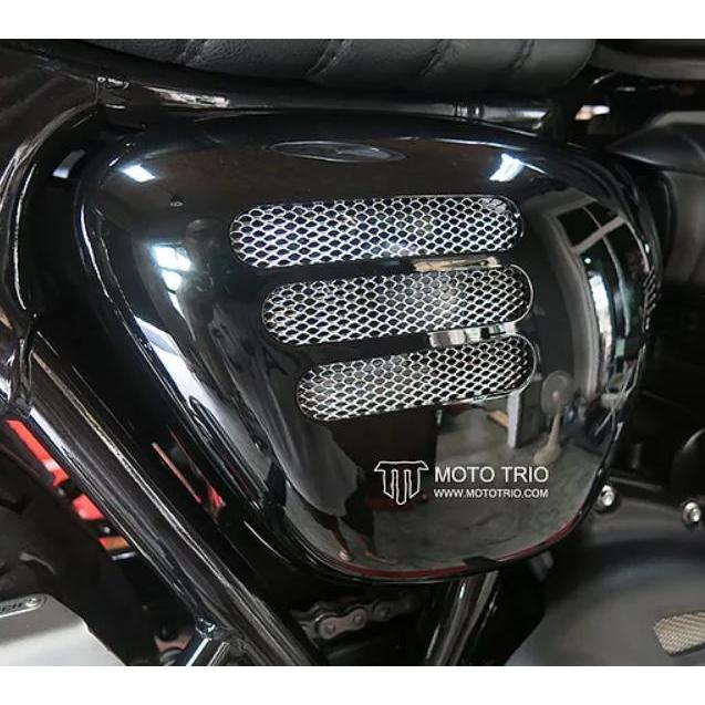 モトトリオ（MotoTrio）水冷 ボンネビル サイドカバー グロスブラック