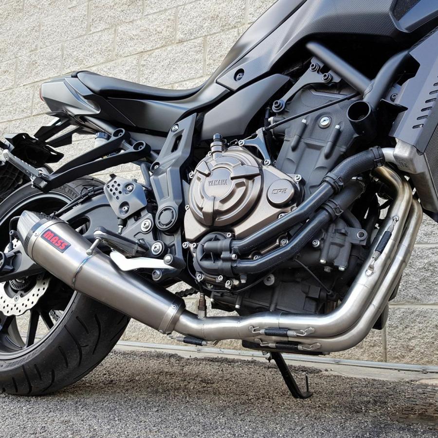 MT-07 Tromb チタン 2in1 フルエキゾーストマフラー カーボンチップ