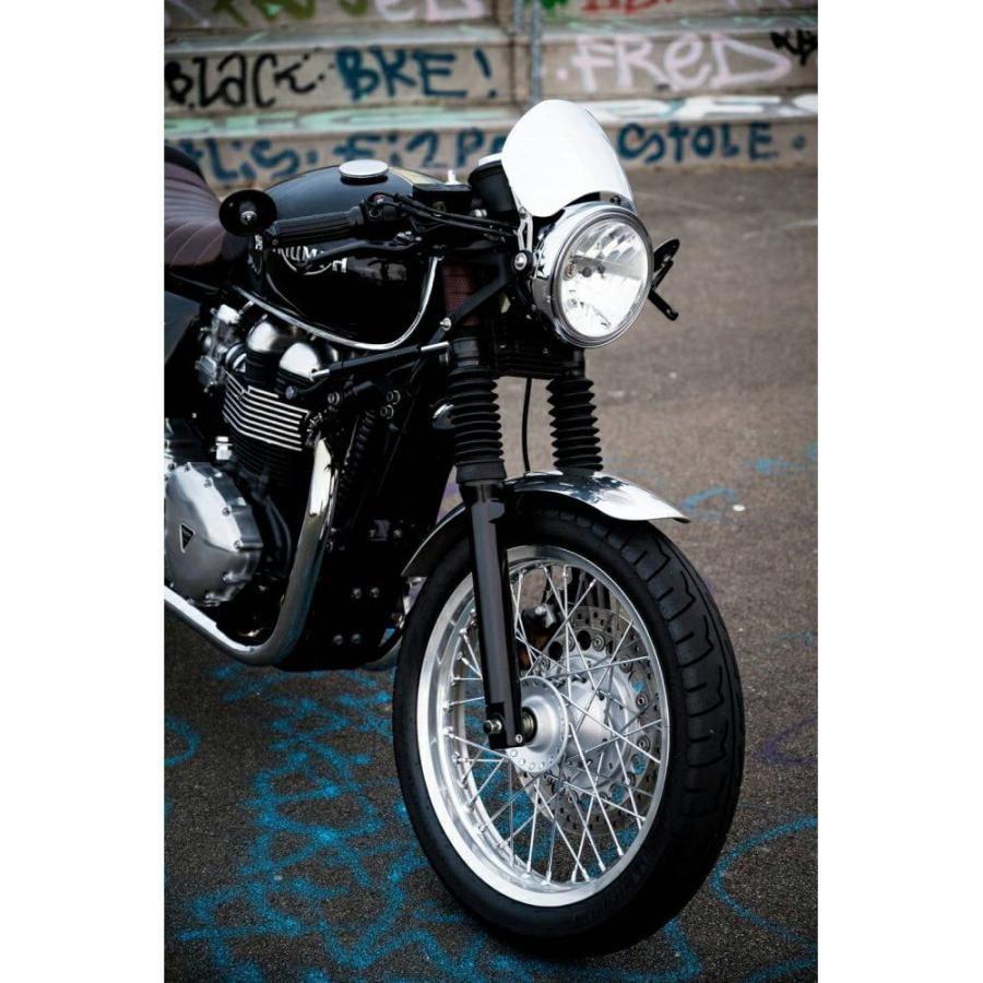 水冷/空冷T100 T120 スラクストン スクランブラー1200 アルミスクリーン "MICROBLADE" ポリッシュ ショートタイプ Motone