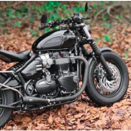 Motone リブデザイン サイドカバーマットブラック Bobber/Speedmaster