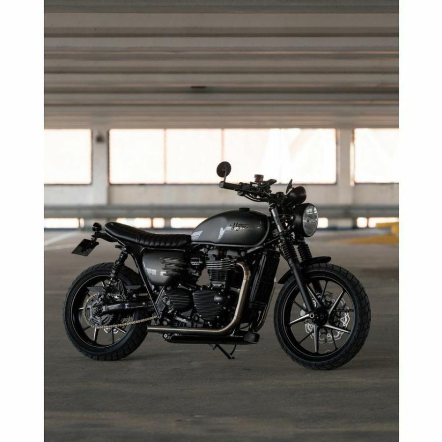 T100/T120/スピードツイン/スクランブラー/スラクストン/カップ アンダーガード FORTYNINER アンダーベリースタイリングキット グロスブラック Motoneの画像