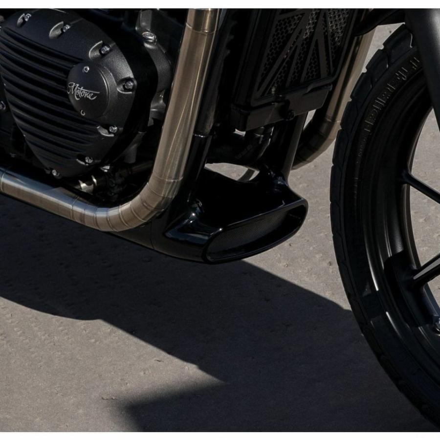 T100/T120/スピードツイン/スクランブラー/スラクストン/カップ アンダーガード FORTYNINER アンダーベリースタイリングキット グロスブラック Motoneの画像
