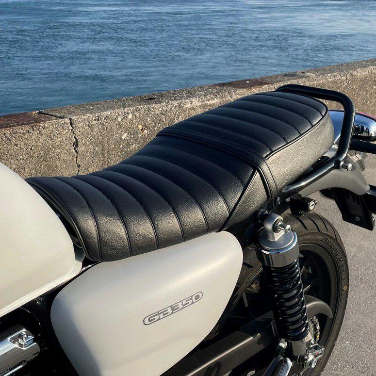 GB350 ゲル入りローシート タックロール 艶消ブラック GTRシリーズ