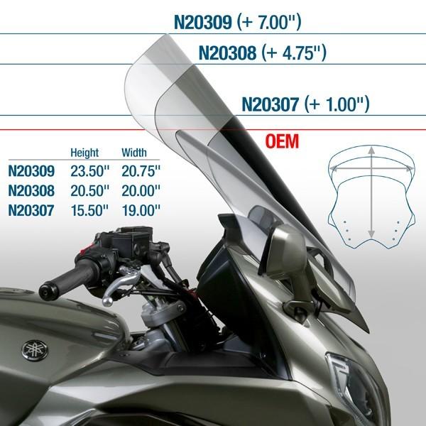 National Cycle VSTREAM ウィンドスクリーン FJR1300 17.25インチ
