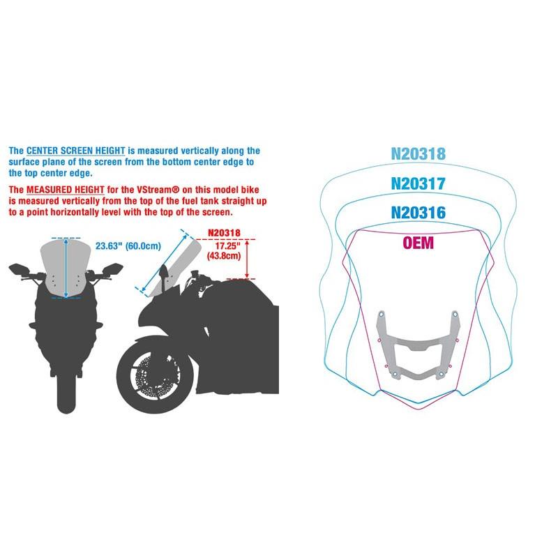 National Cycle VStream+ スポーツウィンドスクリーン MT-09トレーサー