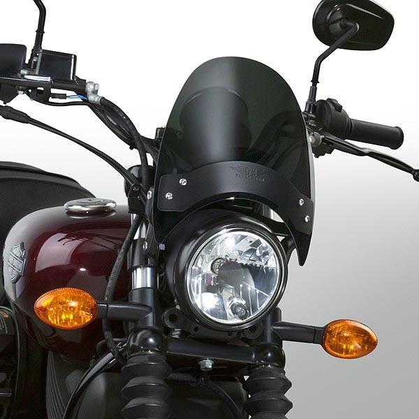 National Cycle Flyscreen ウィンドシールド カーブドブラケット ライトスモーク/ブラックマウント フォーク径52-56mm用