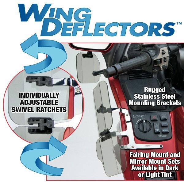 National Cycle ウィングディフレクター フェアリング用 ダークスモーク GL1800 Goldwing 12-17_1