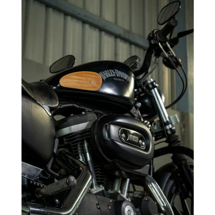 TRIP MACHINE(トリップマシン) タンクパッド ミニ レザー クラシックストライプ ヴィンテージタン 汎用_1