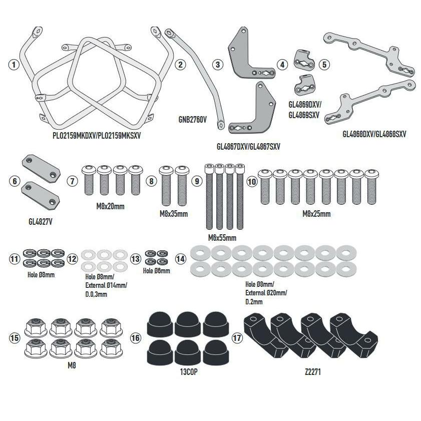 Tracer9/GT/GT+ 2021〜 サイドパニアケースホルダー GIVI｜motoparts｜03