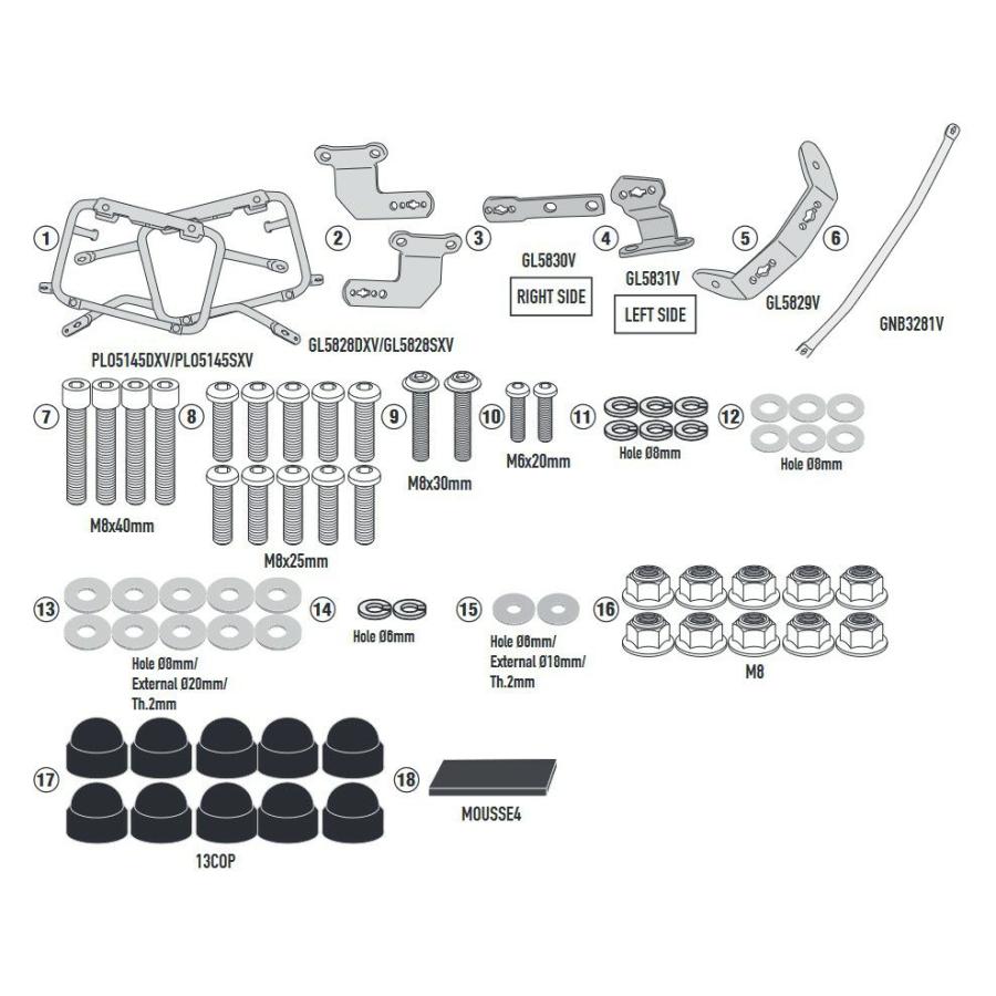 BMW F900GS サイドケースホルダー PL ONE-FIT MONOKEYケース専用 GIVI
