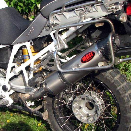 BMW R1200GS オーバルチタン スリップオンマフラー カーボンチップ