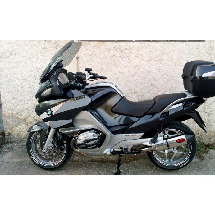 BMW R1200RT オーバルステンレス スリップオンマフラー カーボンチップ MASS Exhaust