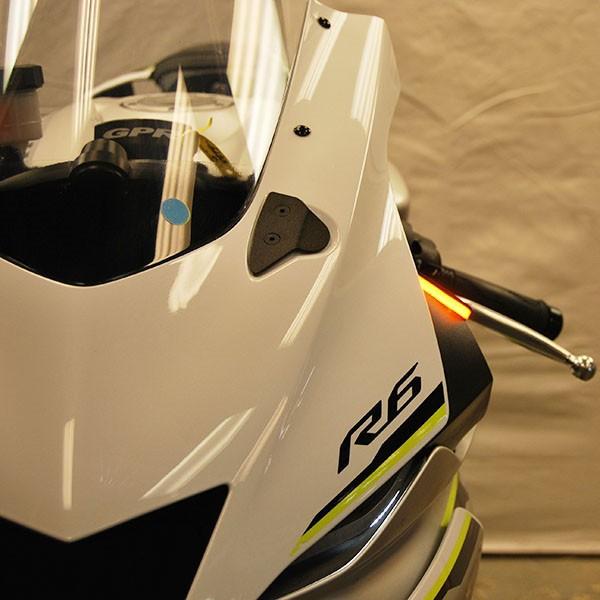 NEW RAGE CYCLES YZF-R6 ウィンカー ミラーキャップ NewRageCycles LEDフロントウィンカー YZF-R6 17- : モトパーツ バイク