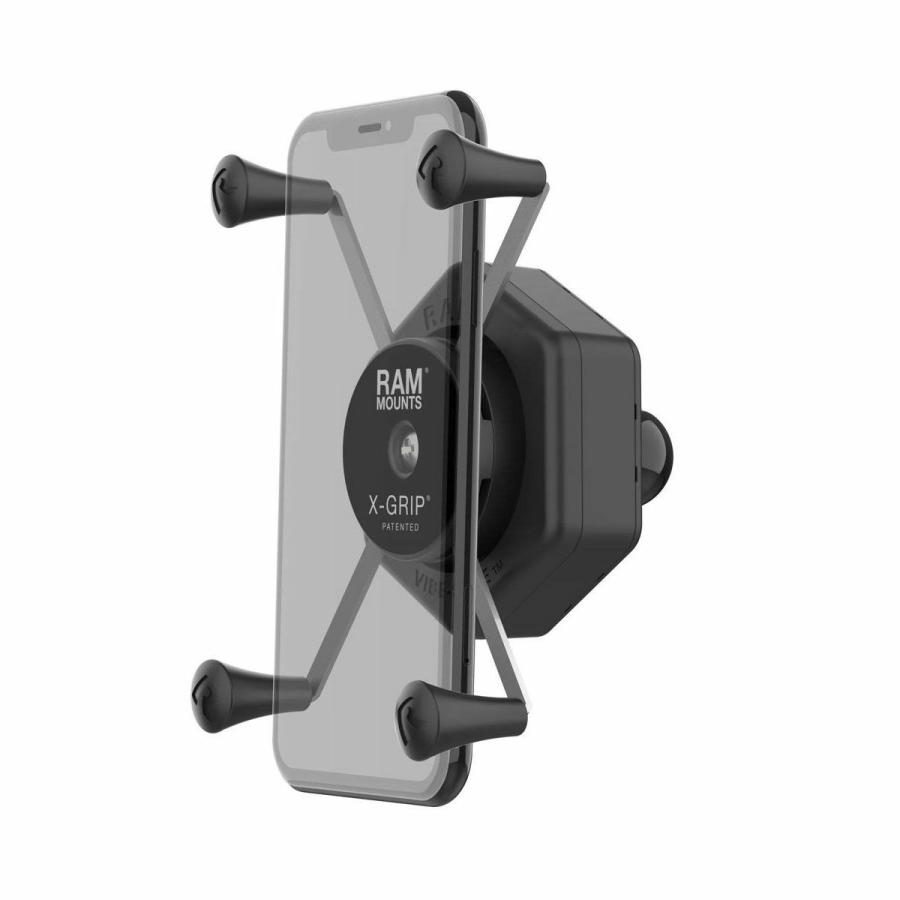 ラムマウント 防振Xグリップ(M) スマホホルダー （中古） おまけ付き ラムマウント 防振Xグリップ(M)スマホホルダー テザー付 1インチボール
