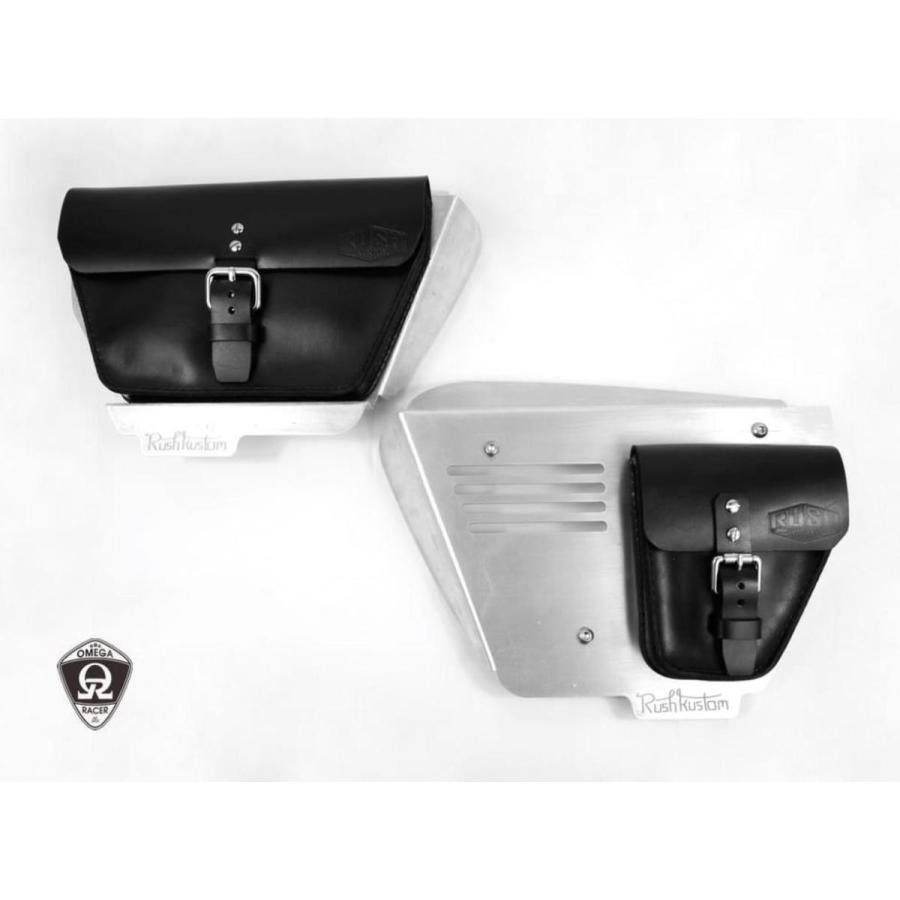 ラッシュカスタム 水冷 ボンネビル バッグ付サイドカバー