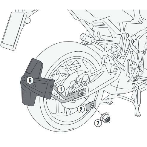 トレーサー9/9GT/9GT+ 21-24 スプラッシュガード サポート GIVI