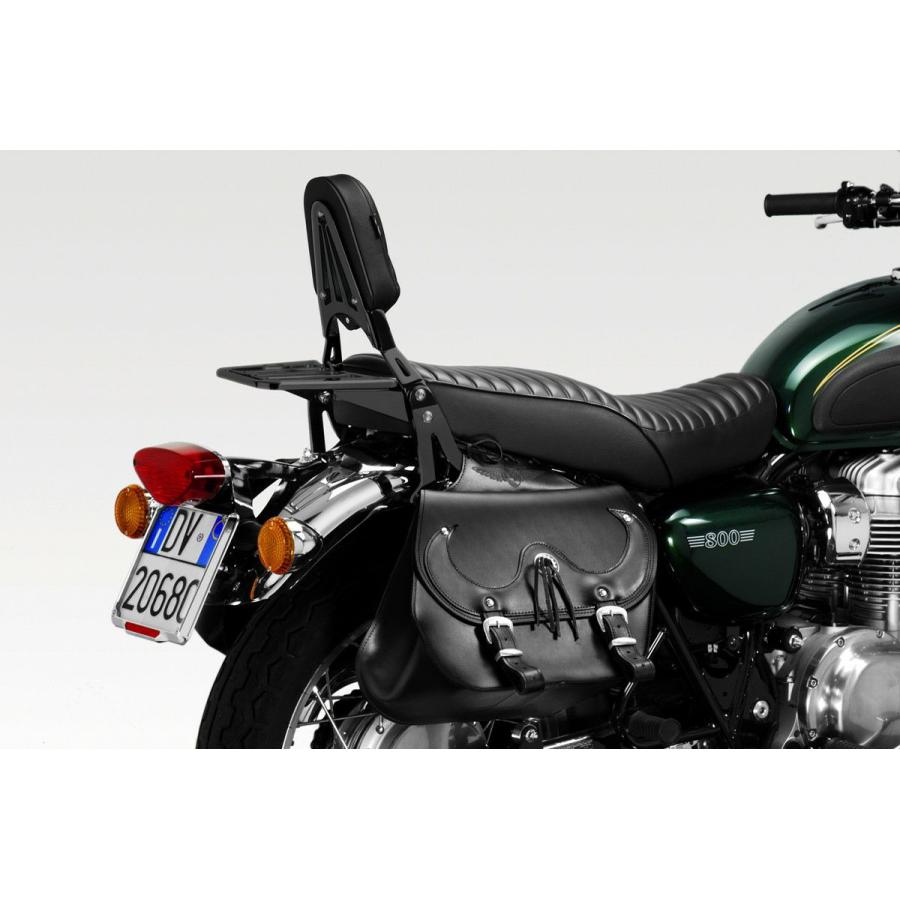 W650/W800 シーシーバー バックレスト ブラック DPM : モトパーツ