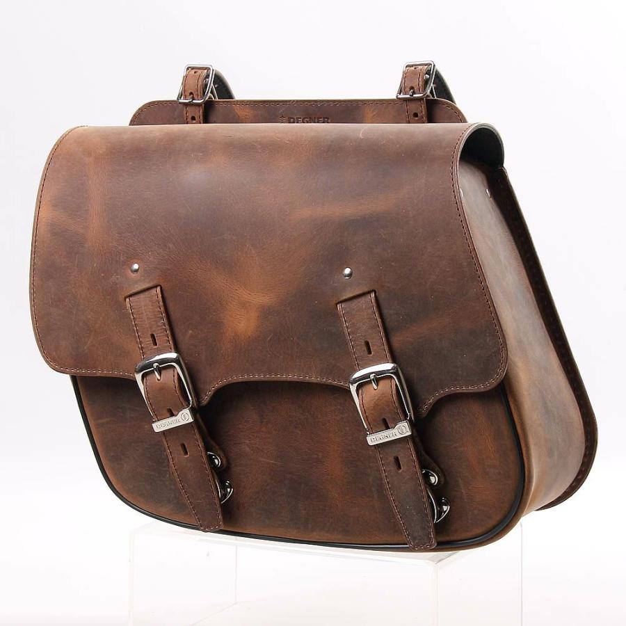 DEGNER レザーサドルバッグ SB-60IN 12L(ブラウン) : モトパーツ 