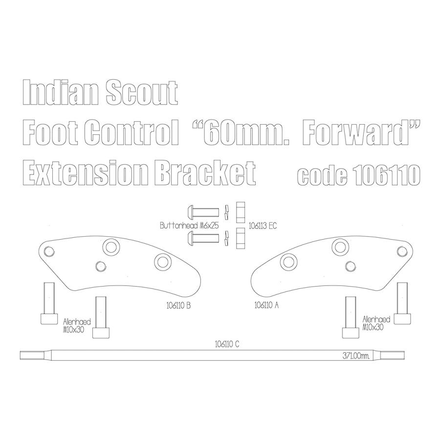 Free Spirits フォワードコントロール アダプター インディアン Scout