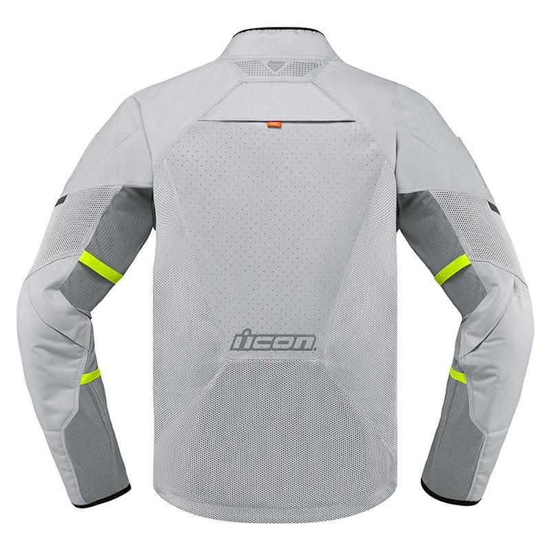 ICON メッシュジャケット シルバー ICON メンズ メッシュAF ジャケット グレイ : モトパーツ バイク