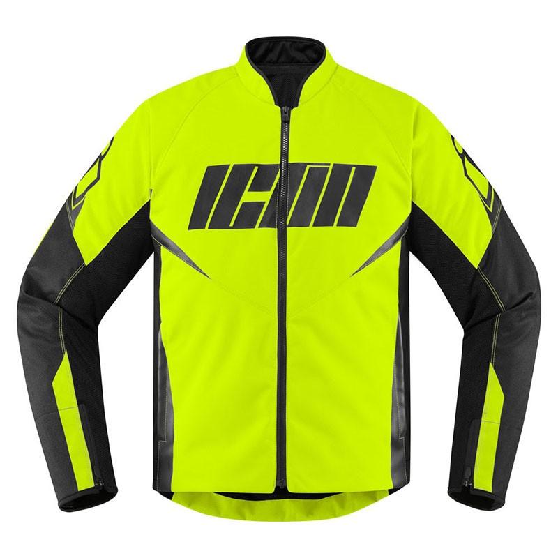 ICON メンズ Hooligan ジャケット Hi-Viz : モトパーツ バイクカスタム