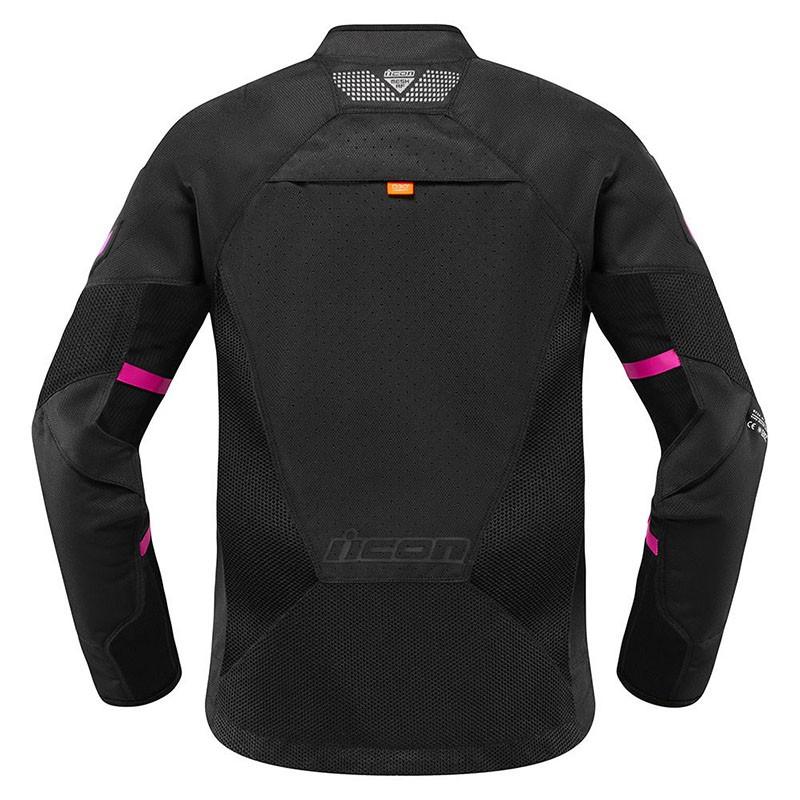 美品 icon ANTHEM2 レディースメッシュジャケット/バイク用ジャケット ICON レディース メッシュAF ジャケット ブラック : モトパーツ バイク