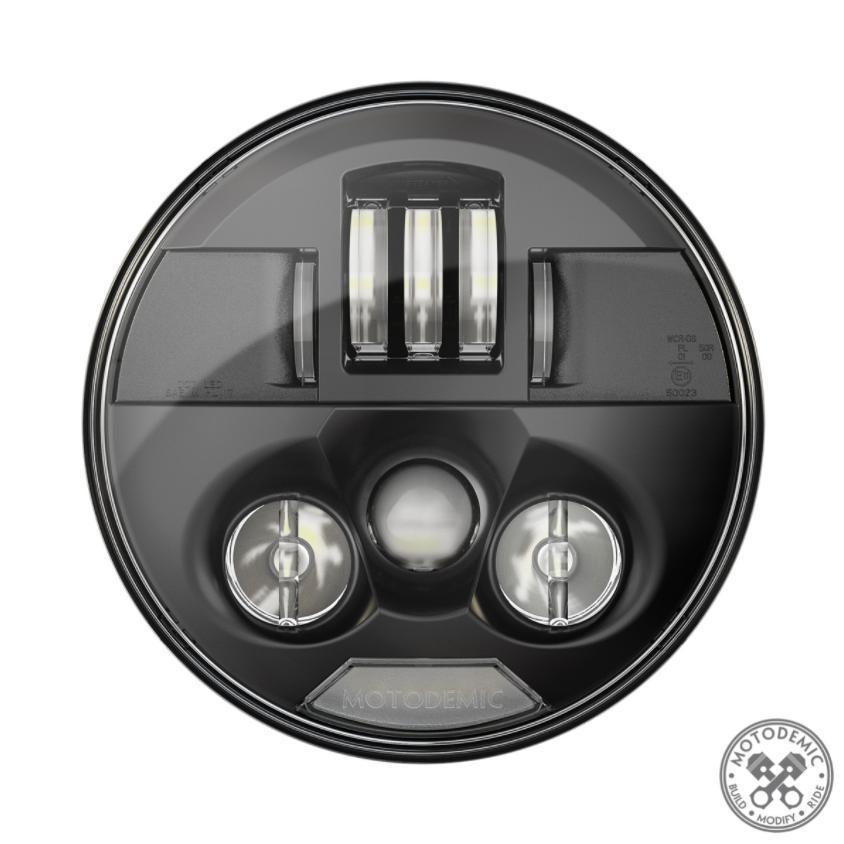 MOTODEMIC LED 7インチ ヘッドライト EVO スタンダード ブラック Triumph Bobber BLACK｜motoparts｜02
