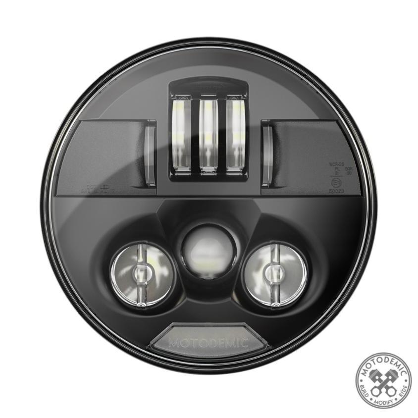 MOTODEMIC LED ヘッドライト EVOスタンダード ブラック Triumph