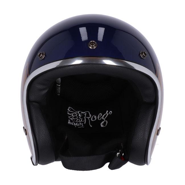 Roeg x 13-1/2 ジェットヘルメット メタリック・ブルー : モトパーツ