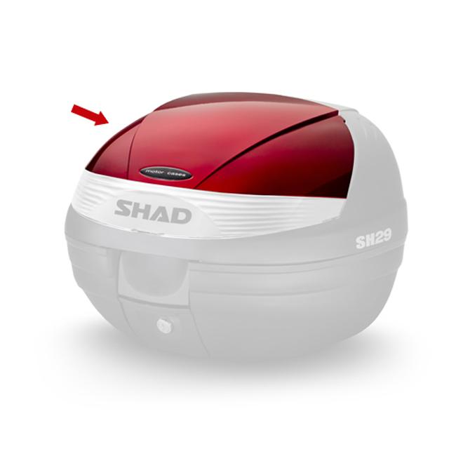 SHAD SH29 トップケース用 カラーパネル ブラックメタル/レッド