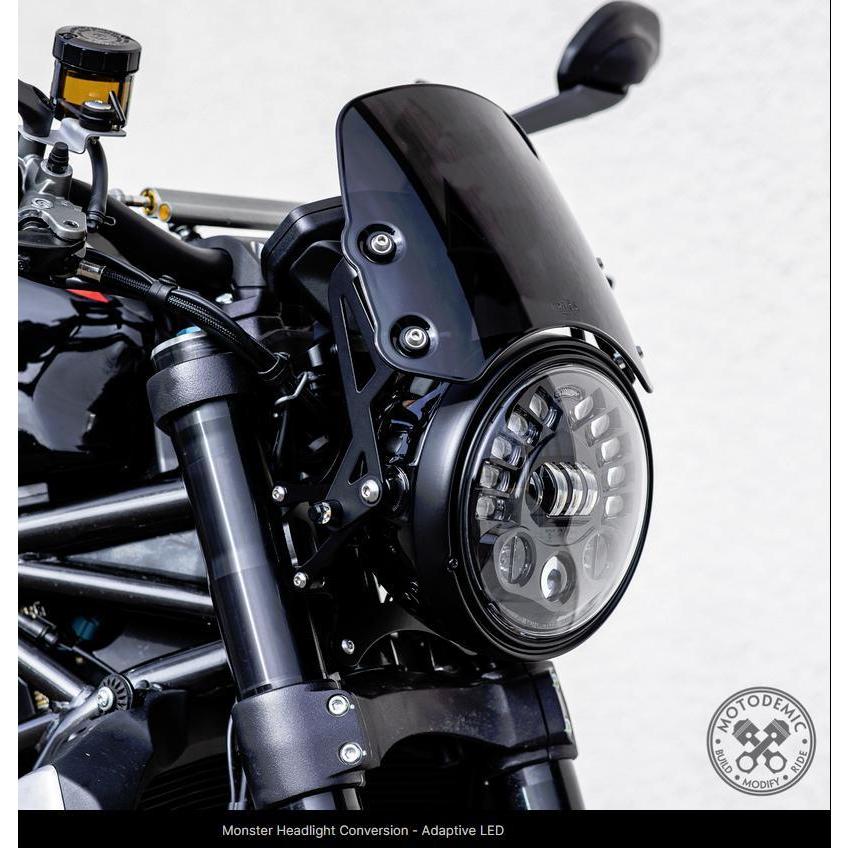 MOTODEMIC EVO-S LED ヘッドライト Monster 821/1200 グラファイト