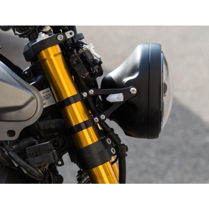 MOTODEMIC アルミ ヘッドライトステー ブラック ヤマハ MT-09/FZ-09