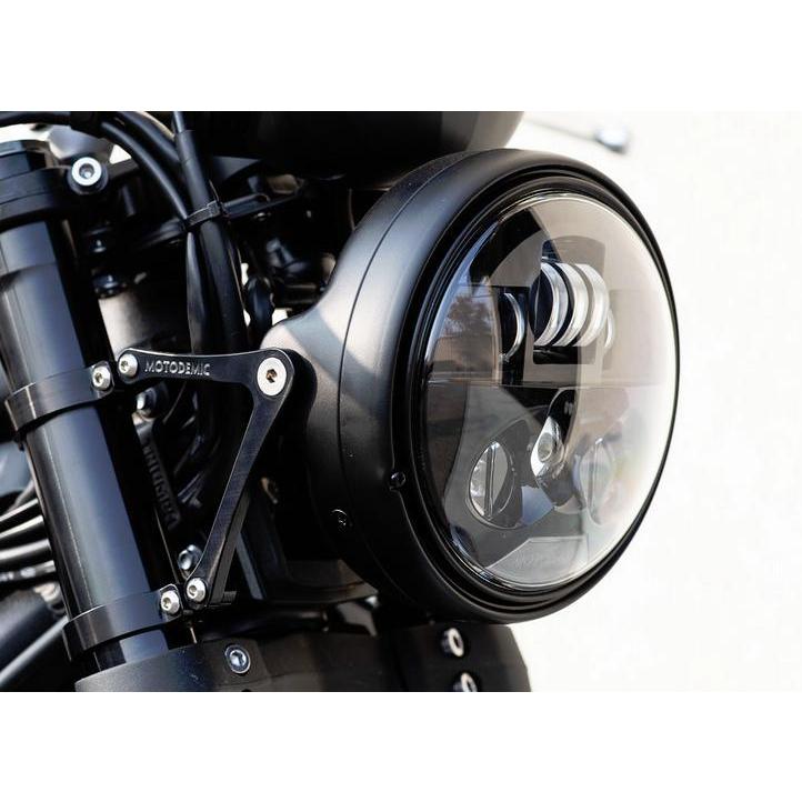 汎用 LEDヘッドライト マットブラック MOTODEMIC EVO-S LED ヘッドライト Speed Triple RS ブラック
