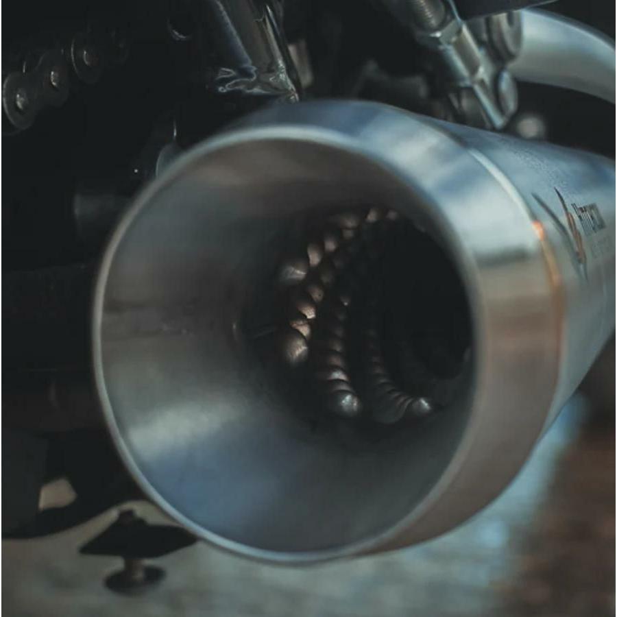 トライアンフ 速力度ツイン1200  置き目マウント フルエキゾーストシステム HITCHCOX