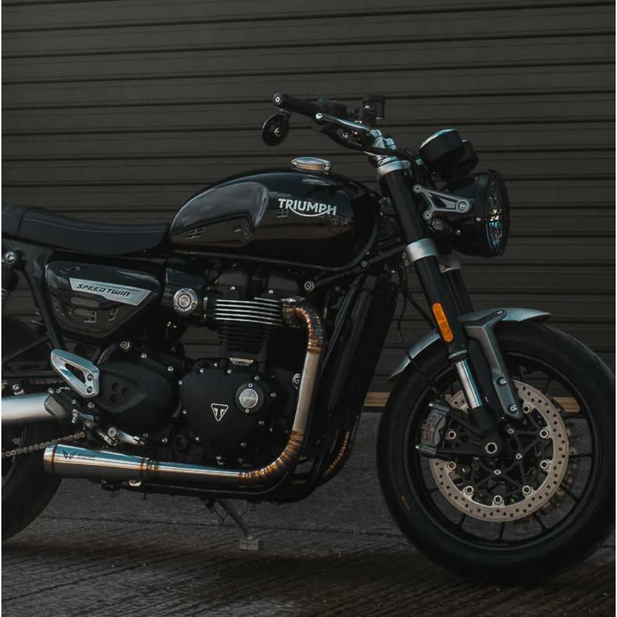 トライアンフ 速力度ツイン1200  置き目マウント フルエキゾーストシステム HITCHCOX