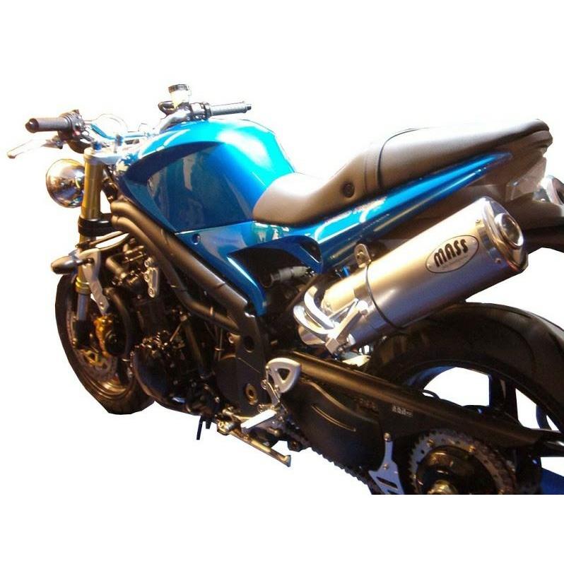 トライアンフ スピードトリプル1050 オーバルチタン スリップオンマフラー MASS Exhaustの画像