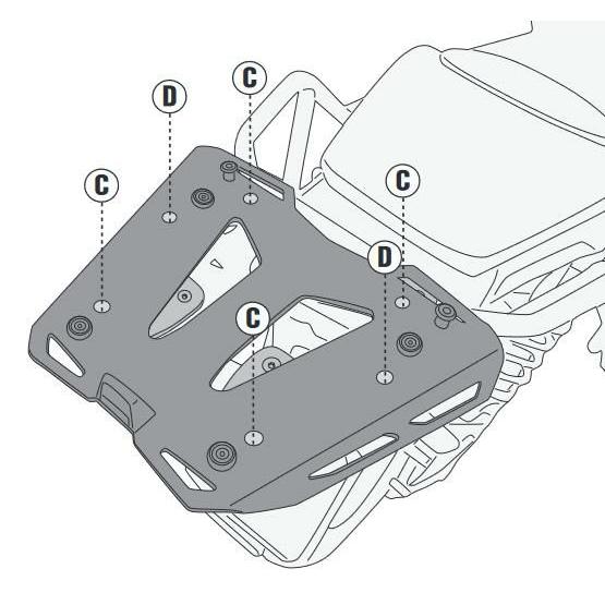 MOTO GUZZI(モトグッチ) V85TT 19-23 MONOKEY/MONOLOCK対応トップケース用 リアキャリア GIVIの画像