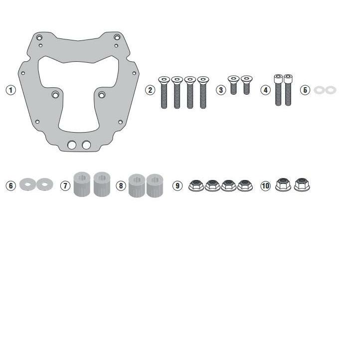 MOTO GUZZI(モトグッチ) V85TT 19-23 MONOKEY/MONOLOCK対応トップケース用 リアキャリア GIVIの画像
