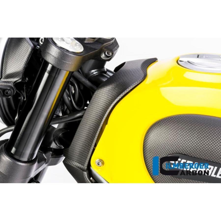 カーボン アッパータンクカバー マット DUCATI スクランブラー