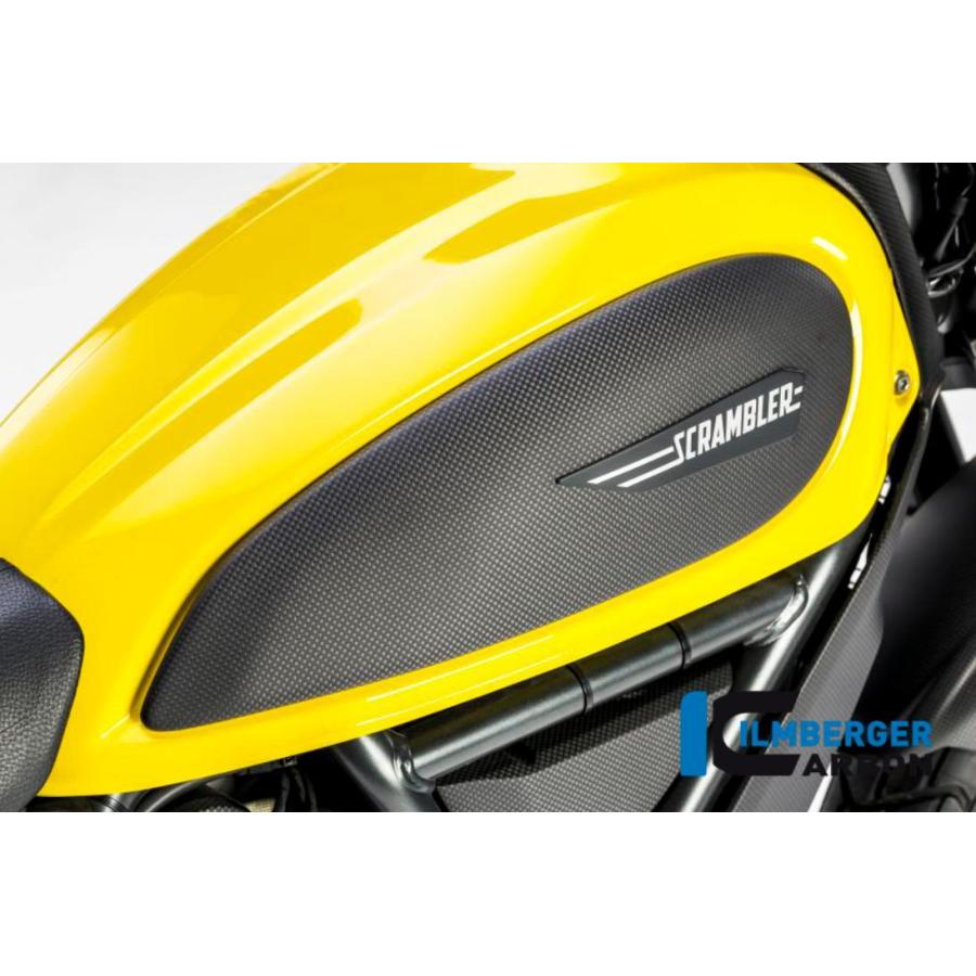 DUCATI スクランブラー カーボン タンクカバー 右 マット イルム