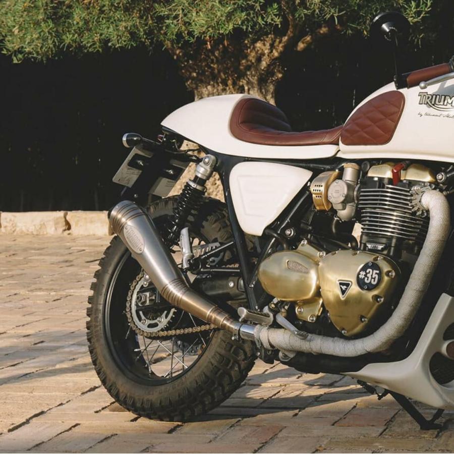 トライアンフ 水冷ボンネビル T100 T120 純正ミラー 左右セット トライアンフ ボンネビルT100/T120 アンダーバーミラーキット