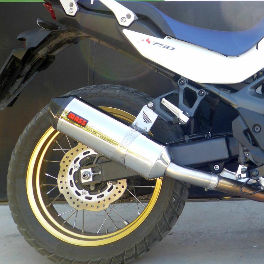 XL750 トランザルプ オーバルステンレス スリップオンマフラー MASS