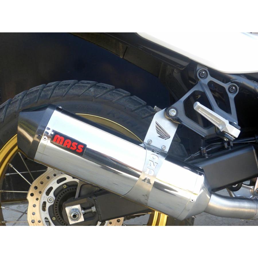XL750 トランザルプ オーバルステンレス スリップオンマフラー MASS